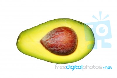 Avocado Isolated On White Stock Photo