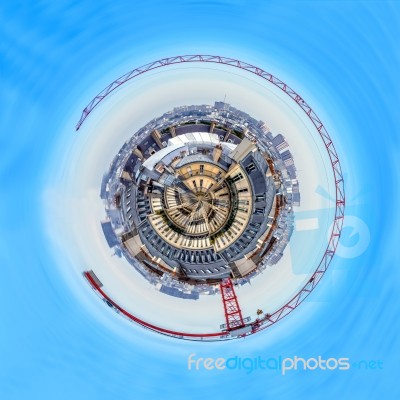 Awesome Circular Paris Landscape Stock Photo