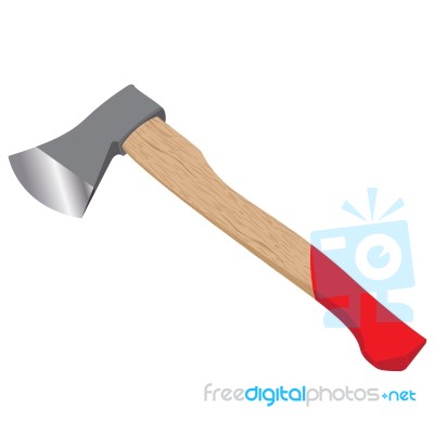 Ax Isolated On White Background. Felling Axe Design Stock Image