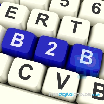 B2b Key Shows Trading Commerce Or Business 
 Stock Image