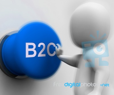 B2c Pressed Shows Business To Consumer And Selling Stock Image