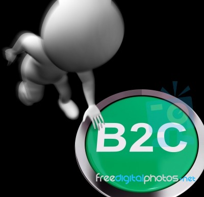 B2c Pressed Shows Company Customers And Trading Stock Image