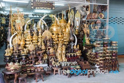 Baan Tawai Village Has Traditionally Been The Center Of The Hand… Stock Photo