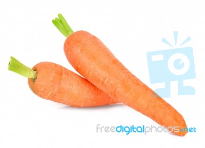 Baby Carrot Isolated On The White Background Stock Photo