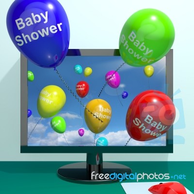 Baby Shower Balloons Stock Image