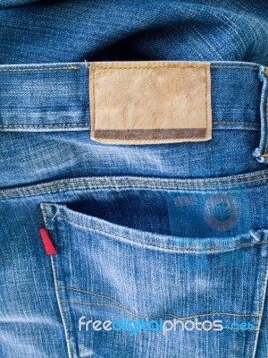 Back Of Blue Jeans Stock Photo