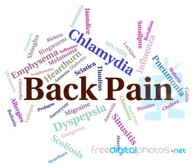 Back Pain Means Poor Health And Affliction Stock Image