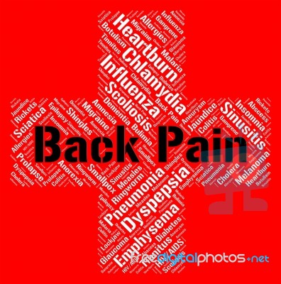 Back Pain Shows Poor Health And Ailment Stock Image