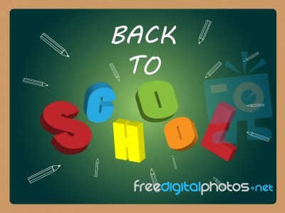 Back To School On Board Stock Image