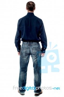 Back View Of Business Executive Stock Photo