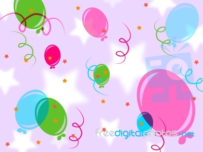 Background Balloons Indicates Design Joy And Parties Stock Image