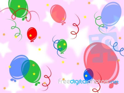 Background Balloons Shows Fun Bunch And Celebration Stock Image