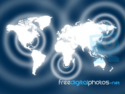 Background Blue Represents World Backgrounds And Globalisation Stock Image