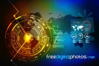 Background Conceptual Image Of Digital 3d Icons Stock Image