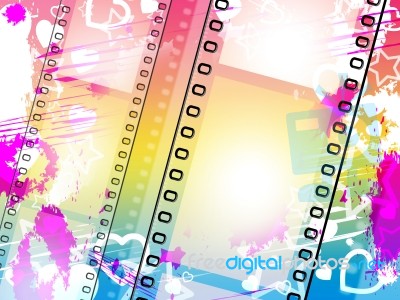 Background Filmstrip Indicates Text Space And Blank Stock Image