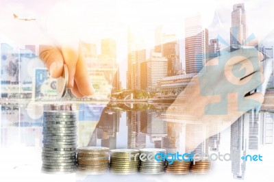 Background For Business Finance Stock Photo