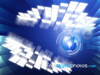 Background Glow Indicates Light Burst And Glowing Stock Image