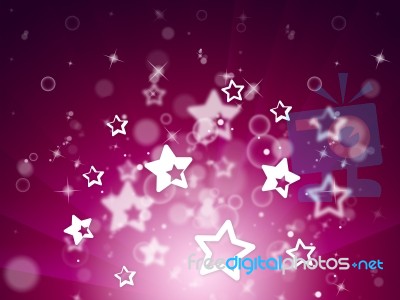 Background Glow Shows Light Burst And Stars Stock Image