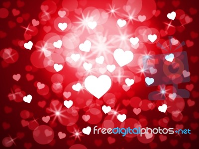 Background Heart Indicates Valentine Day And Backdrop Stock Image