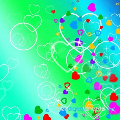 Background Heart Indicates Valentine's Day And Affection Stock Image