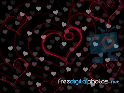 Background Heart Means Valentine Day And Backdrop Stock Image