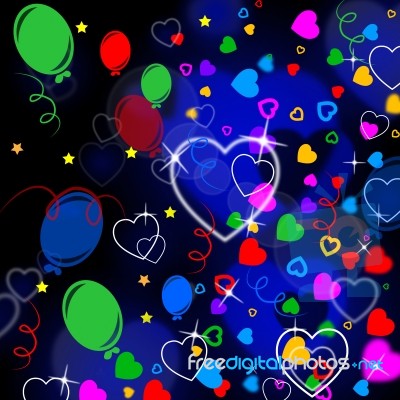 Background Heart Means Valentine Day And Backgrounds Stock Image