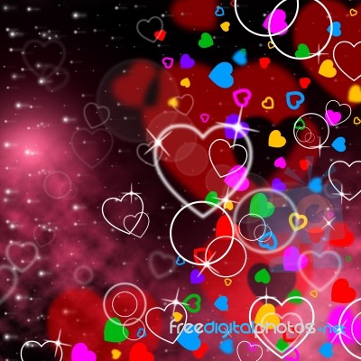 Background Heart Means Valentine's Day And Affection Stock Image