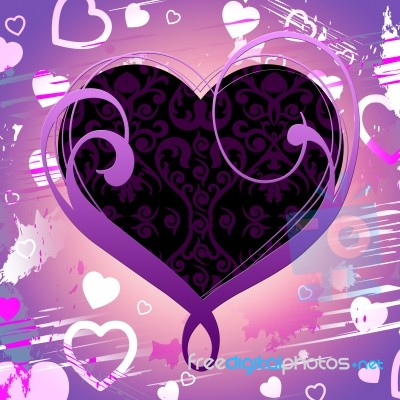 Background Heart Shows Design Hearts And Template Stock Image