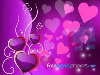 Background Hearts Represents Valentines Day And Backdrop Stock Image