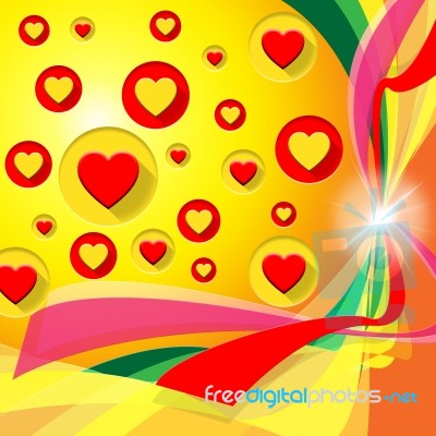 Background Hearts Represents Valentines Day And Backdrop Stock Image