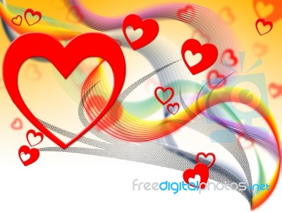 Background Hearts Shows Valentine's Day And Affection Stock Image