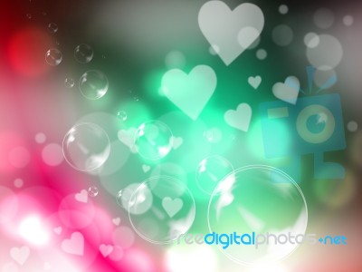 Background Hearts Shows Valentines Day And Backgrounds Stock Image