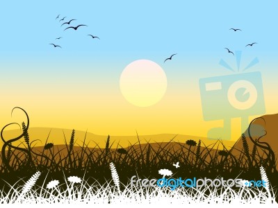 Background Landscape Means Summer Time And Picturesque Stock Image