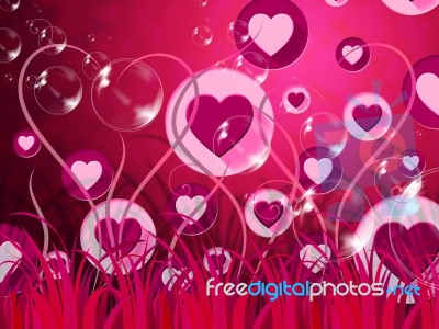 Background Landscape Shows Valentine Day And Affection Stock Image