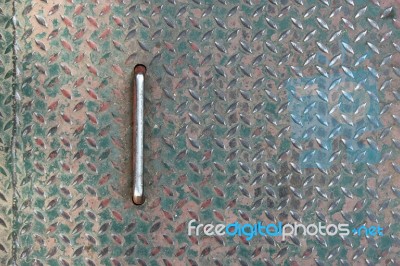 Background Of Metal Plate Stock Photo