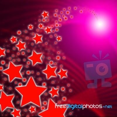 Background Red Indicates Cosmic Space And Abstract Stock Image