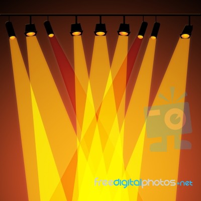 Background Spotlight Represents Stage Lights And Abstract Stock Image