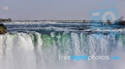 Background With An Amazing Niagara Waterfall Stock Photo