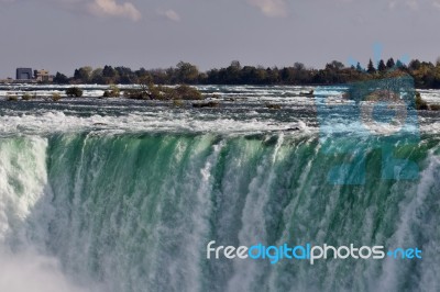 Background With An Amazing Niagara Waterfall Stock Photo