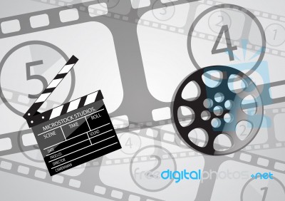 Background With Cinema Movies Stock Image