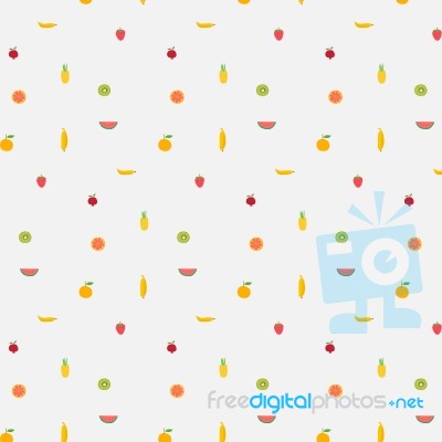 Background With Fruits Pattern Stock Image