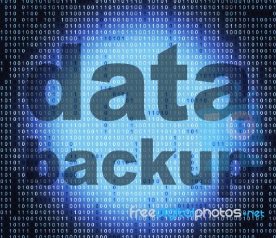 Backup Data Means File Transfer And Archives Stock Image