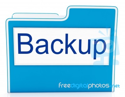 Backup File Shows Data Archiving And Administration Stock Image