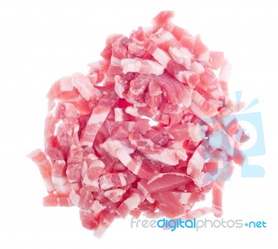 Bacon Pieces Stock Photo