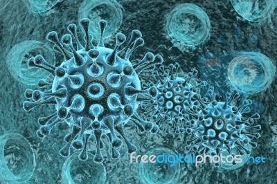 Bacterial Intruder Cells Causing Sickness Stock Image