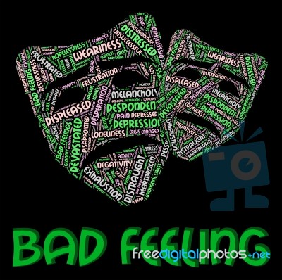 Bad Feeling Represents Ill Will And Animosity Stock Image