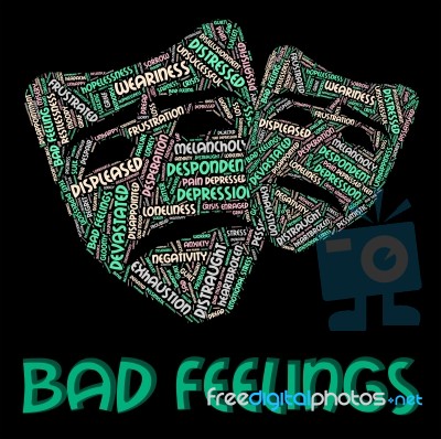 Bad Feelings Represents Ill Will And Animosity Stock Image