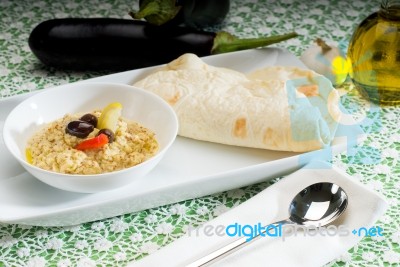 Badingian Mutabbal Baba Ghanoush Stock Photo