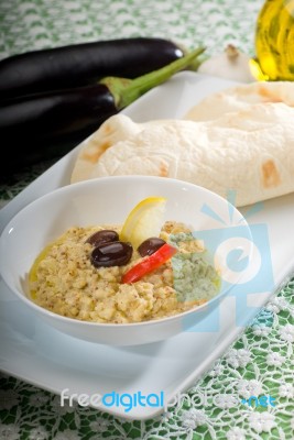 Badingian Mutabbal Baba Ghanoush Stock Photo