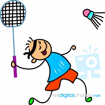 Badminton Boy Stock Image